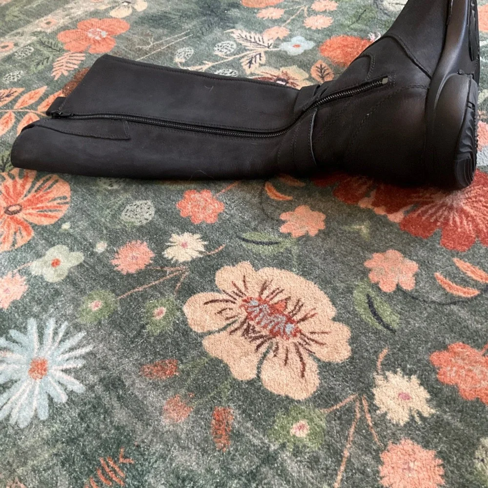 Merrell Tetra Strap Waterproof Boots Womens 7 Black Leather Tall J41146